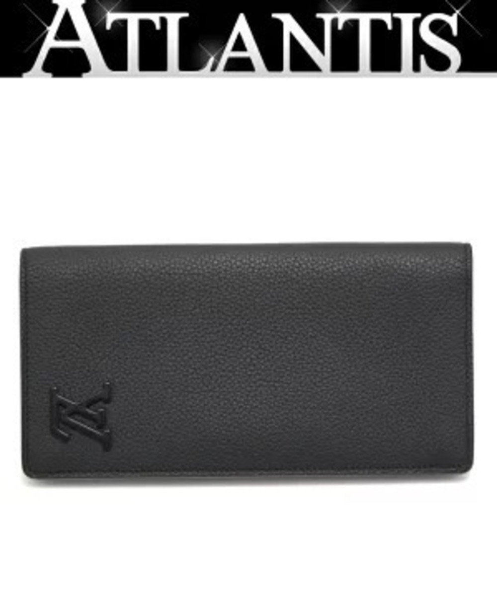 Louis Vuitton Portefeuille Plaza NM Bi fold Long Wallet LV Aerogram Black